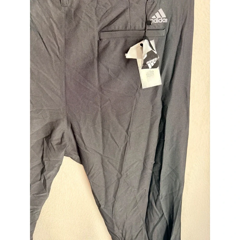 Adidas Mens Golf Pants Black Performance Trousers Size 32 RN 88387 CA 40312 NWT